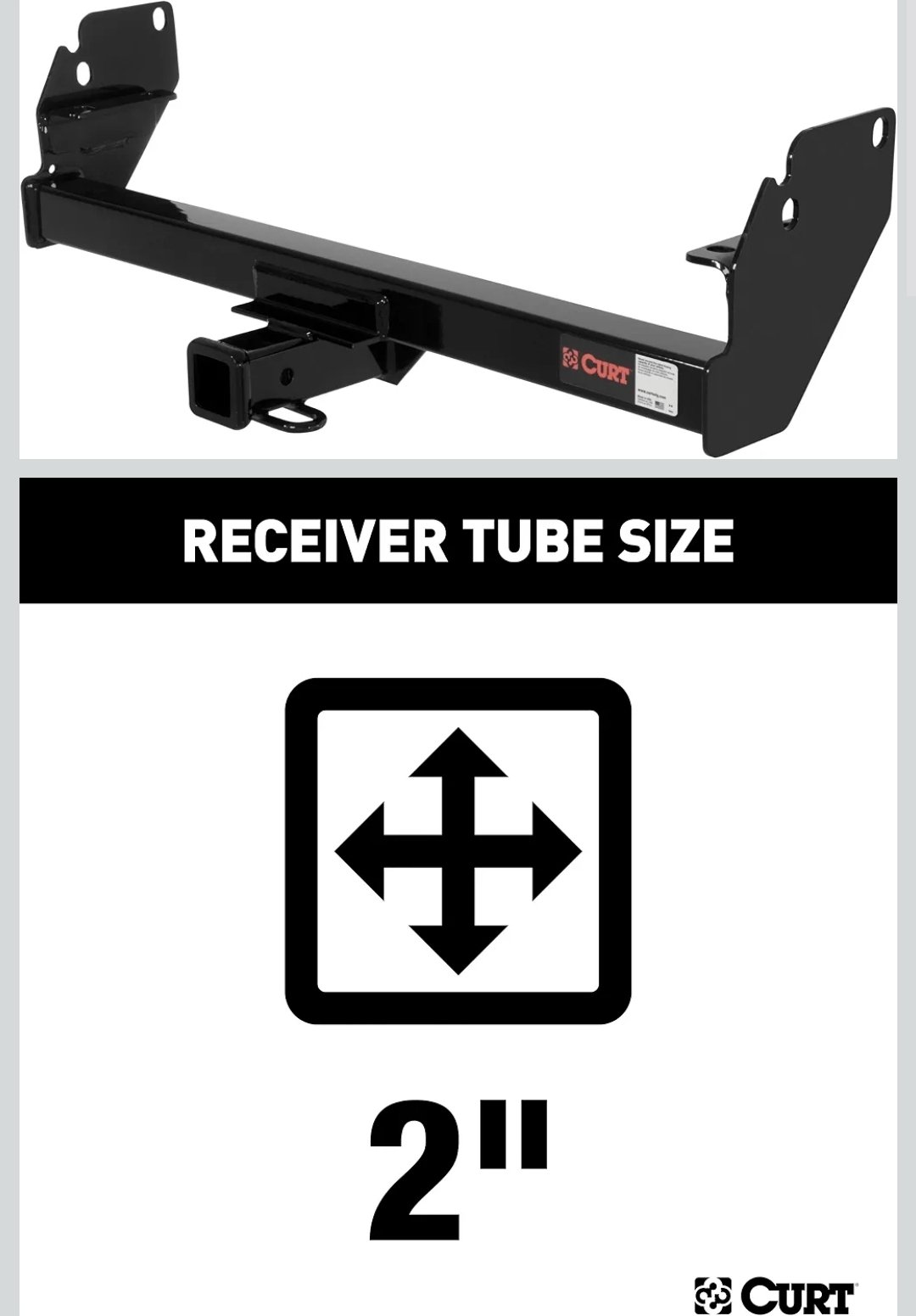 CURT 13323 Class 3 trailer hitch with a 2-inch receiver