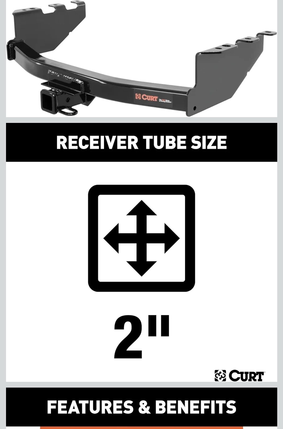 CURT 14301 Class 4 trailer hitch with a 2-inch receiver